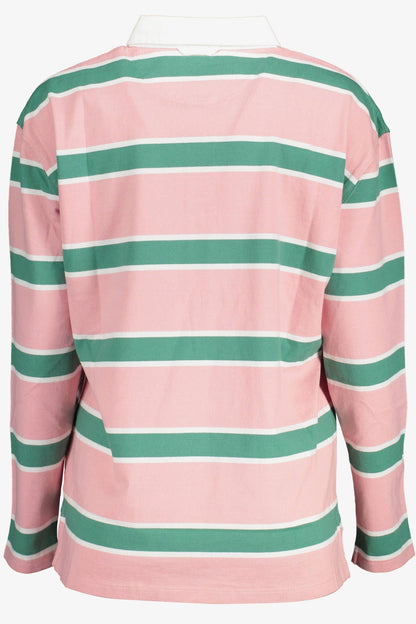 Rosa Baumwoll-Poloshirt