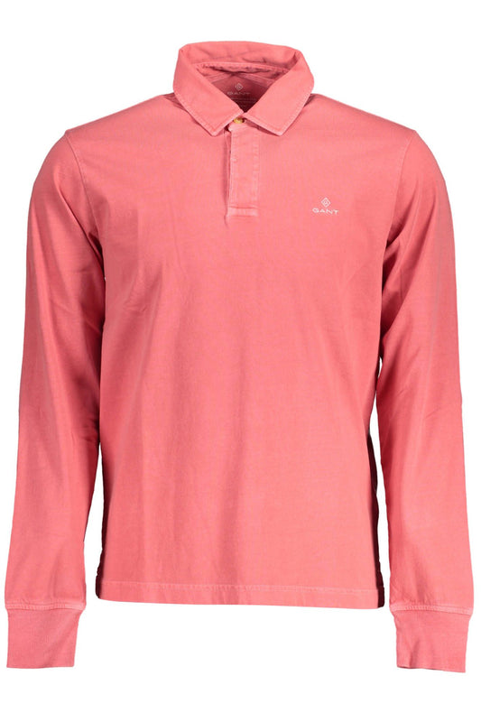 Rotes Baumwoll-Poloshirt