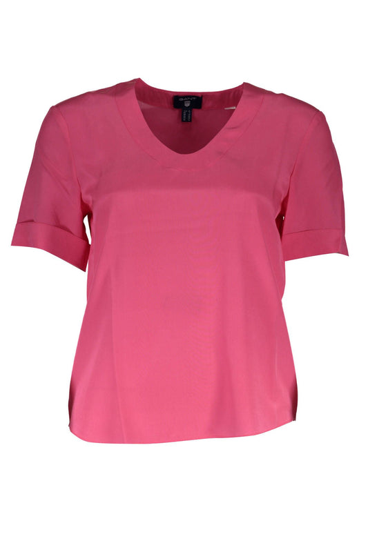 Rosa Seidenoberteile & T-Shirt