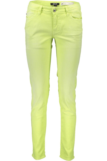Gelbe Baumwolljeans & Hose
