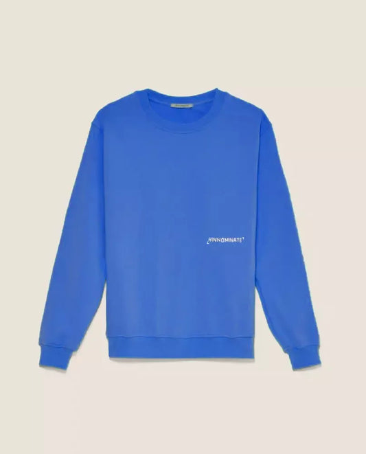 Blauer Baumwollpullover
