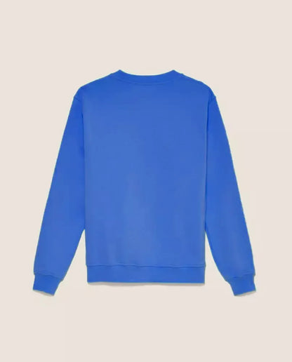 Blauer Baumwollpullover