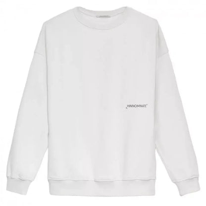 Weißer Baumwollpullover