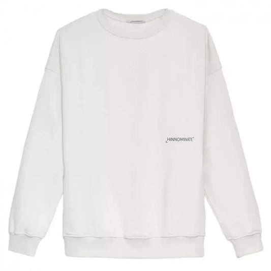 Weißer Baumwollpullover