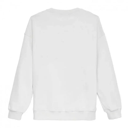 Weißer Baumwollpullover