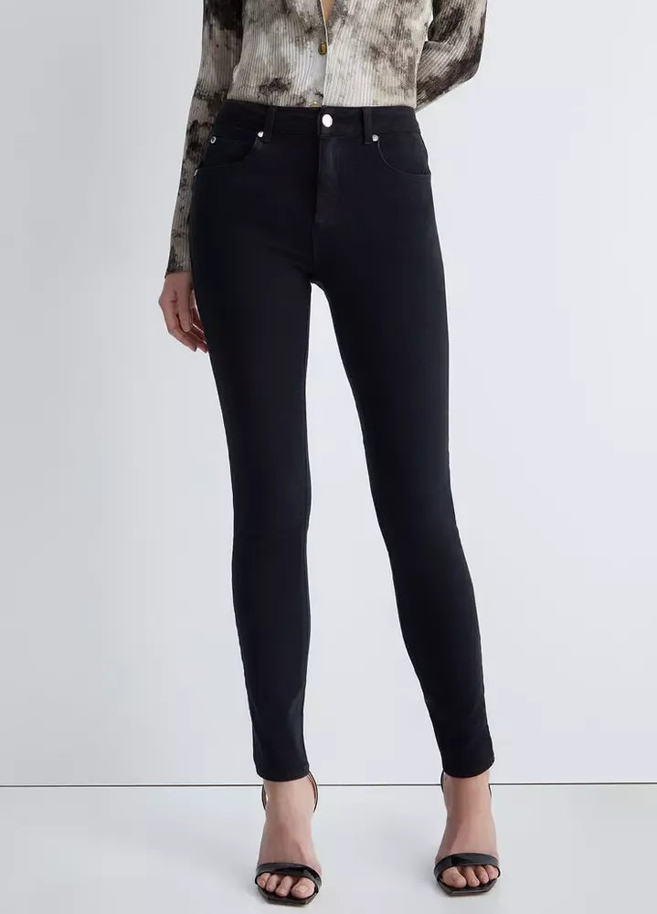 Schwarze Baumwolljeans & Hose