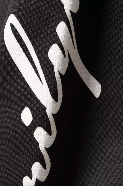 Schwarzer Baumwollpullover