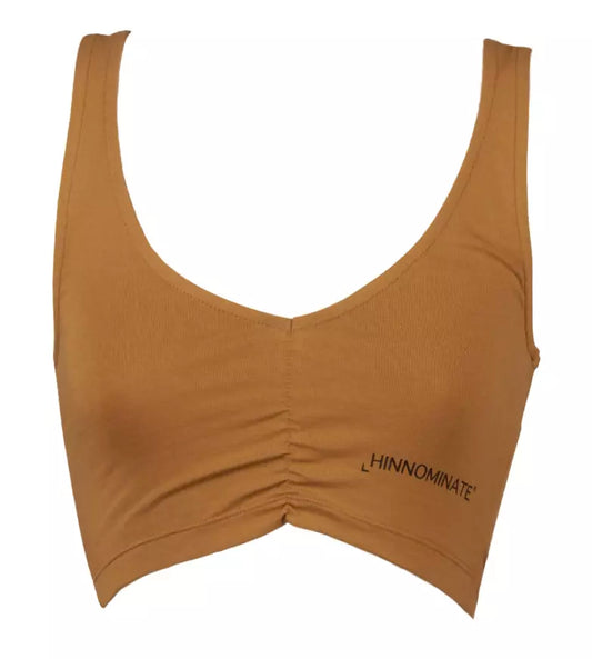 Braune Baumwoll-Oberteile & T-Shirt