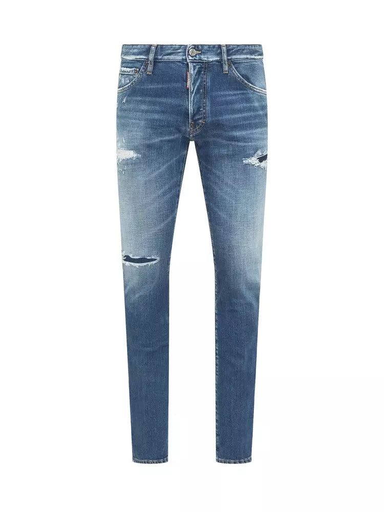 Blaue Baumwolljeans & Hose