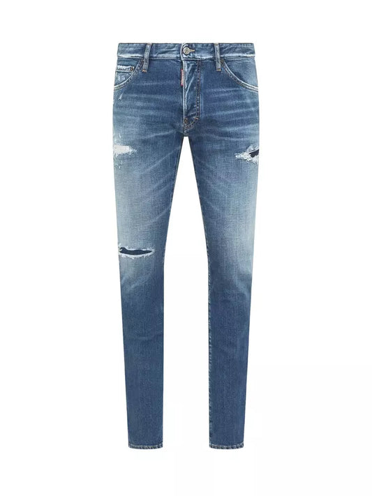 Blaue Baumwolljeans & Hose