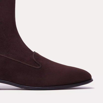 Braune Lederstiefelette