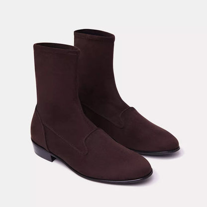 Braune Lederstiefelette
