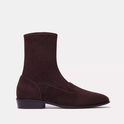 Braune Lederstiefelette