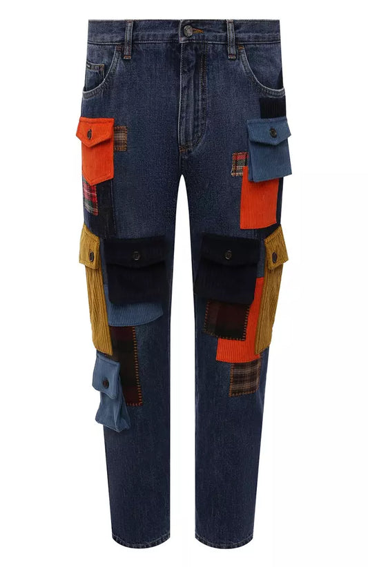 Blaue Baumwolljeans & Hose