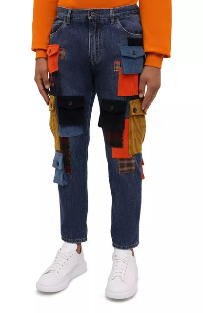 Blaue Baumwolljeans & Hose