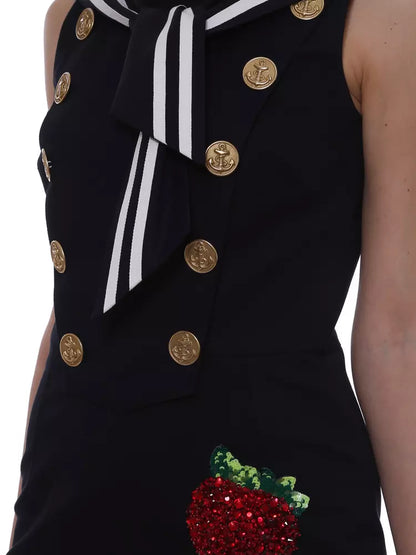 Schwarzes Baumwollkleid