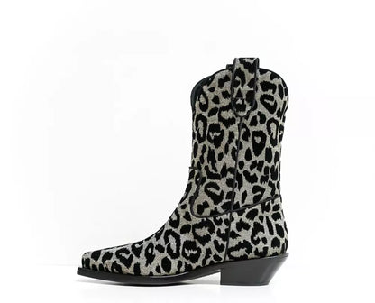 Schwarzer Polyamid-Stiefel