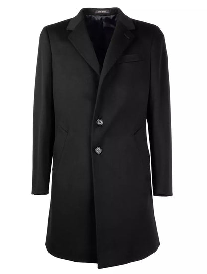 Schwarze Vergine Jacke aus Wolle