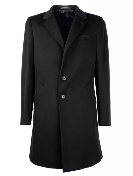 Schwarze Vergine Jacke aus Wolle