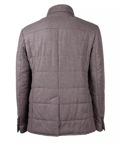 Graue Wolljacke