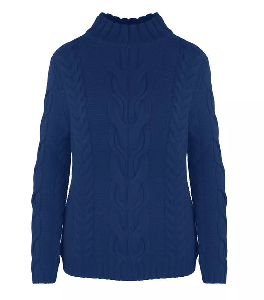 Blauer Pullover aus Wolle
