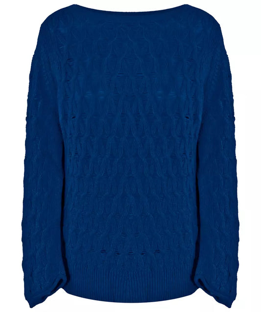 Blauer Pullover aus Wolle