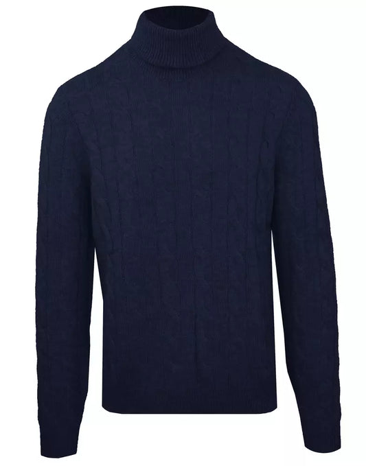 Blauer Pullover aus Wolle