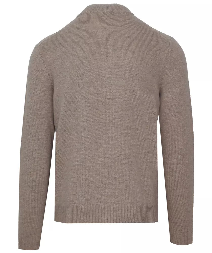 Beigefarbener Pullover aus Wolle