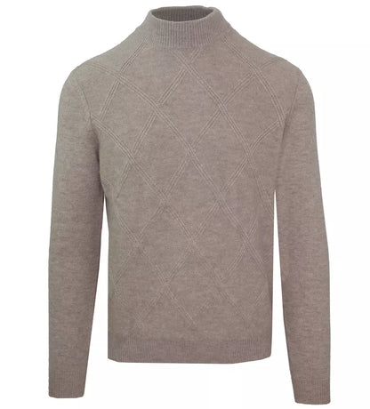 Beigefarbener Pullover aus Wolle