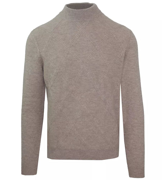 Beigefarbener Pullover aus Wolle