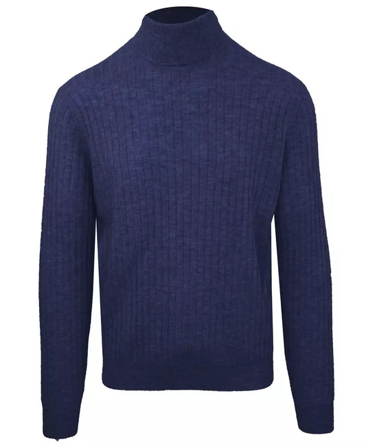 Blauer Pullover aus Wolle