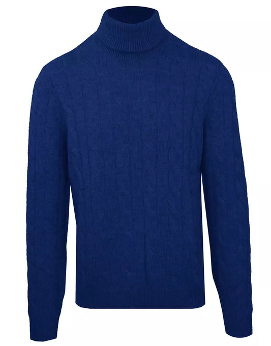 Blauer Pullover aus Wolle
