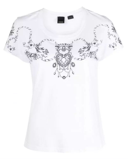 Weiße Baumwoll-Oberteile & T-Shirt