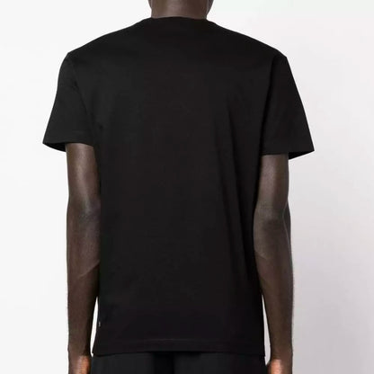 Schwarzes T-Shirt aus Baumwolle