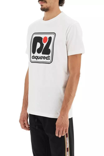 T-Shirt aus weißer Baumwolle