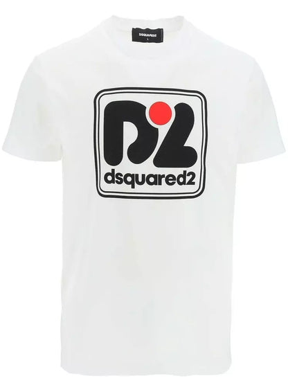 T-Shirt aus weißer Baumwolle