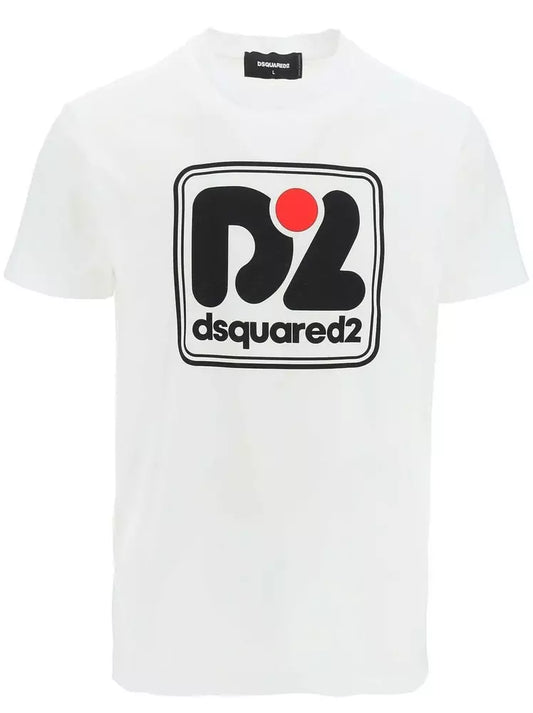 T-Shirt aus weißer Baumwolle