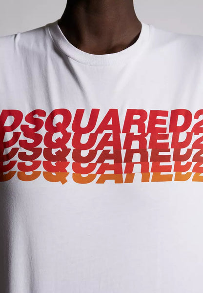 T-Shirt aus weißer Baumwolle