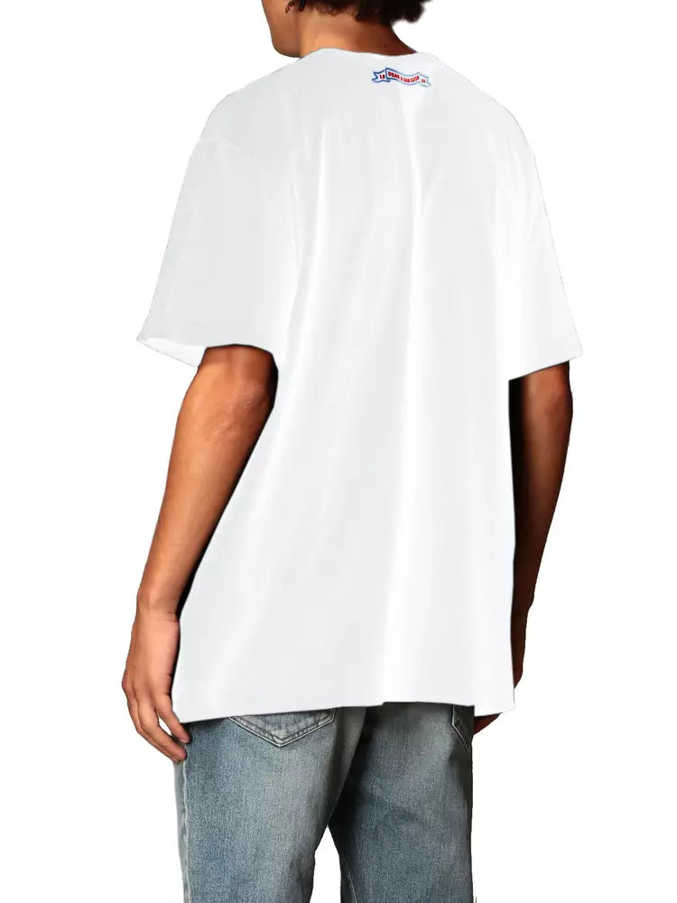 T-Shirt aus weißer Baumwolle