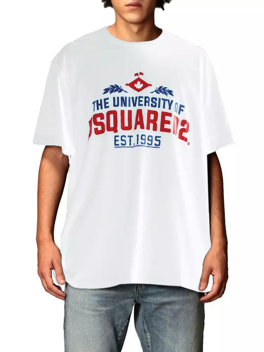 T-Shirt aus weißer Baumwolle