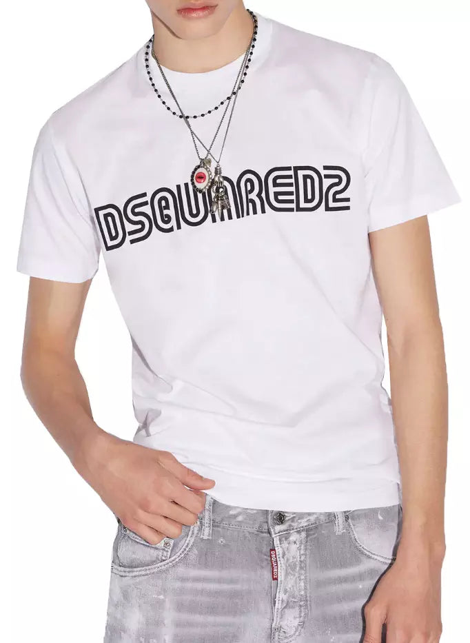 T-Shirt aus weißer Baumwolle