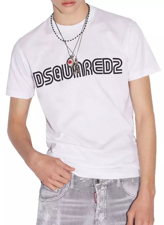 T-Shirt aus weißer Baumwolle