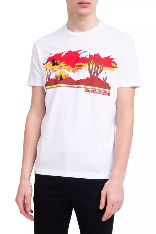 T-Shirt aus weißer Baumwolle