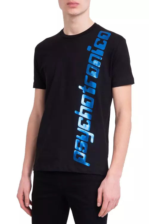 Schwarzes T-Shirt aus Baumwolle