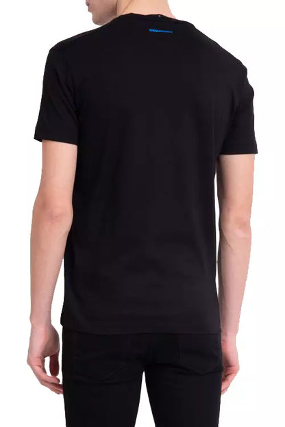 Schwarzes T-Shirt aus Baumwolle