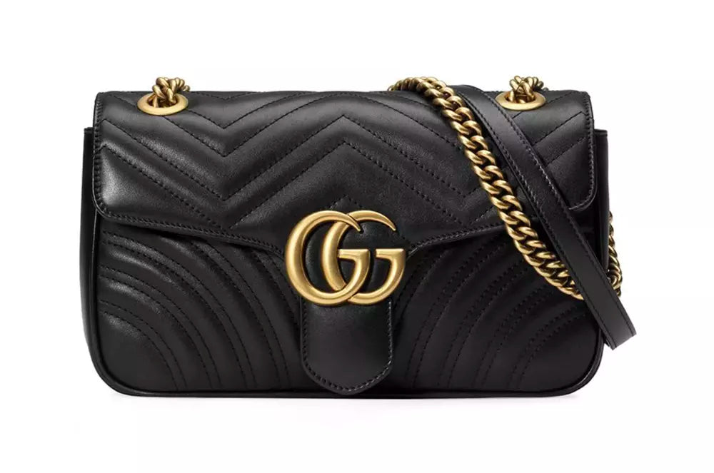 Schwarze Leder Crossbody Tasche