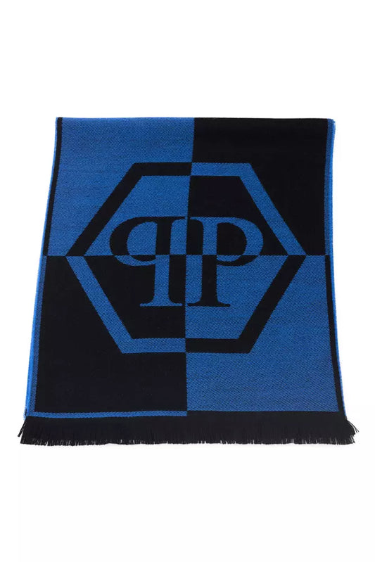 Blauer Wollschal