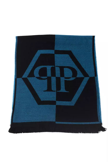 Blauer Wollschal