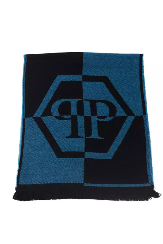 Blauer Wollschal