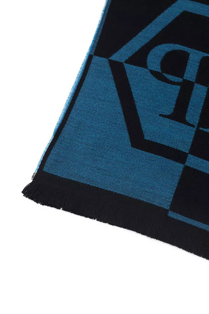 Blauer Wollschal